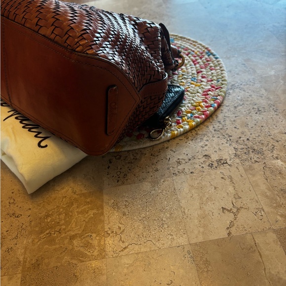 Cole Haan Brown Woven Leather Tote Bag and wallet - Picture 6 of 11